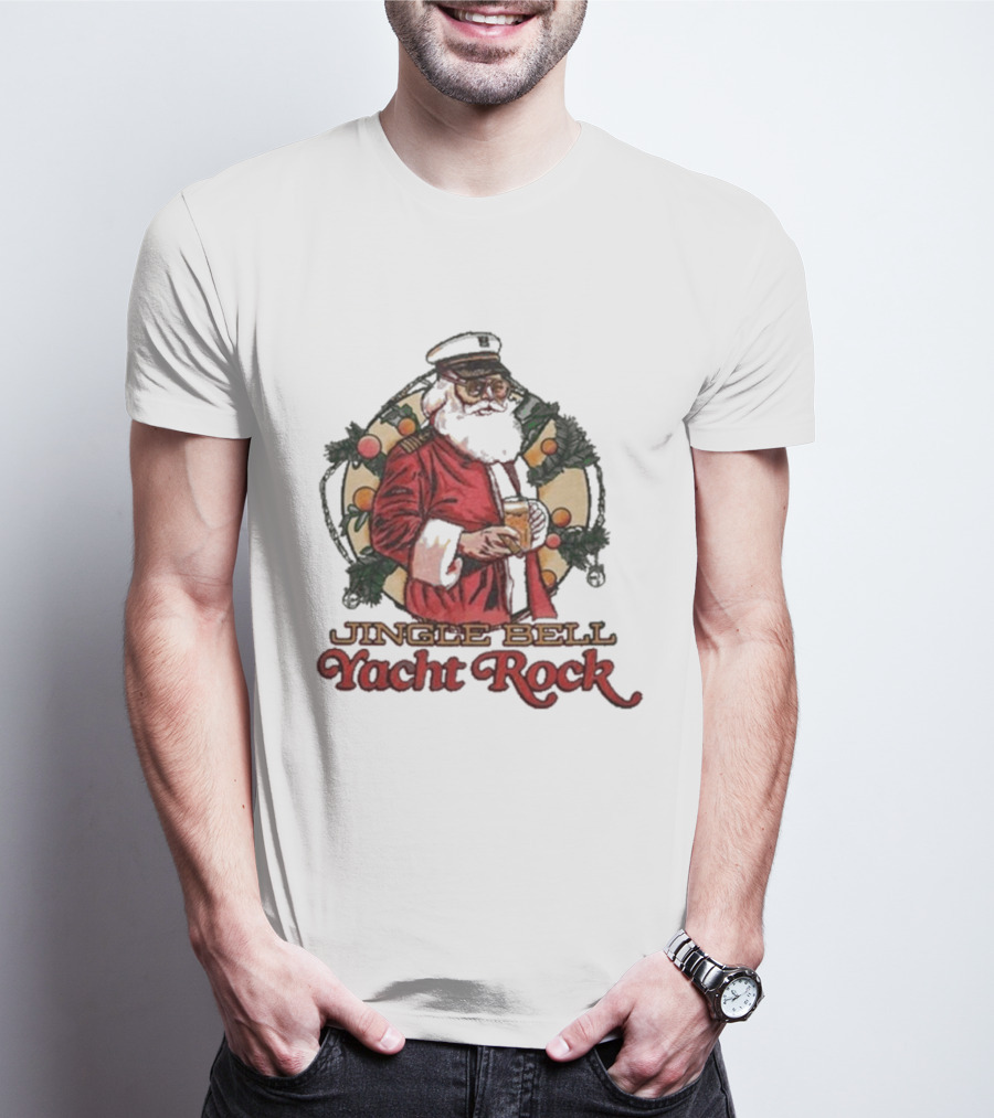 Middle Class Fancy Santa Jingle Bell Yacht Rock Christmas T-Shirt