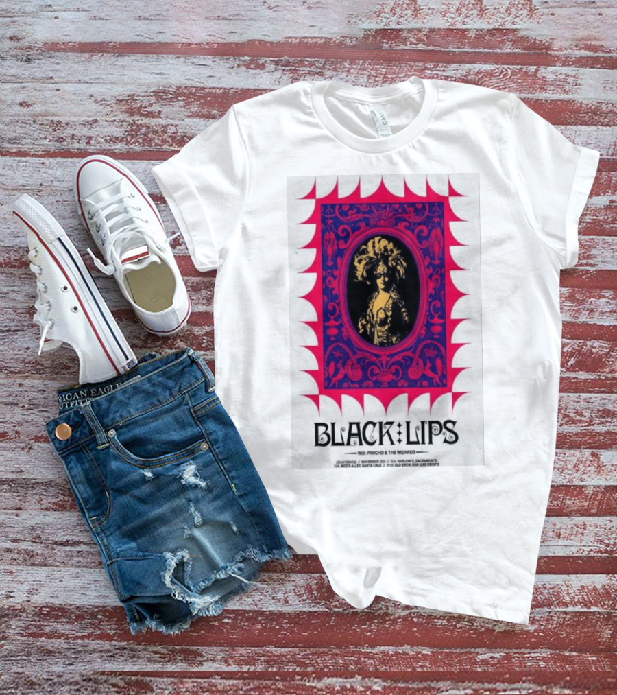 Black Lips With Poncho And The Wizards Santa Cruz San Luis Obispo T-Shirt