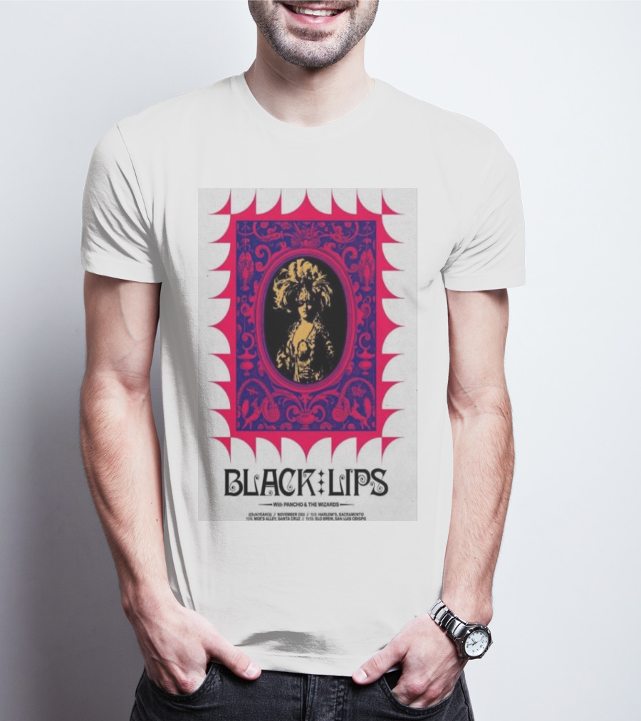 Black Lips With Poncho And The Wizards Santa Cruz San Luis Obispo T-Shirt