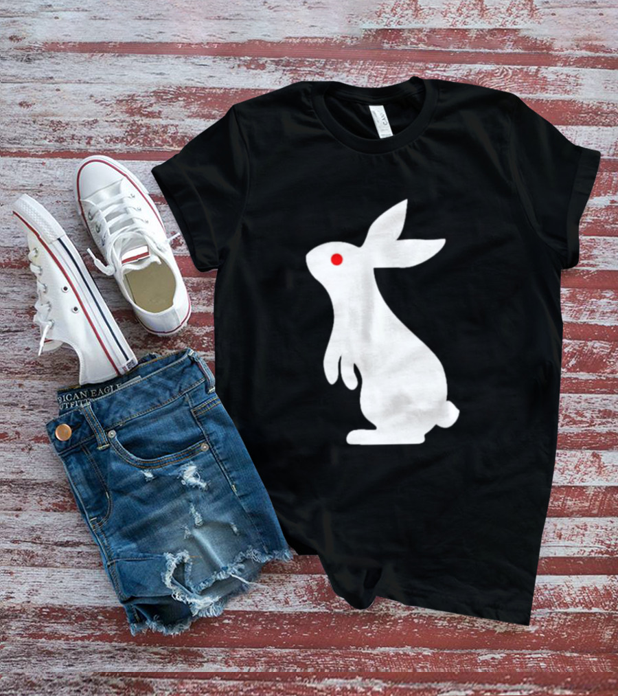 Rabbit Feed Your Head White Rabbit Red Eye T-Shirt