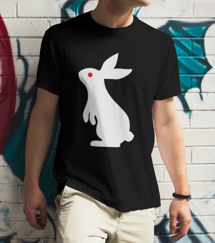 Rabbit Feed Your Head White Rabbit Red Eye T-Shirt