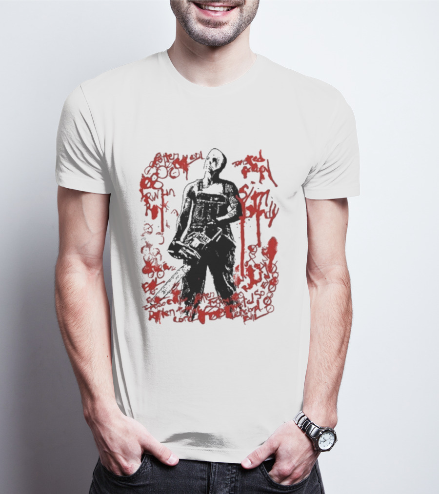 Eminem Blood Scrawl Chainsaw Man Horror T-Shirt