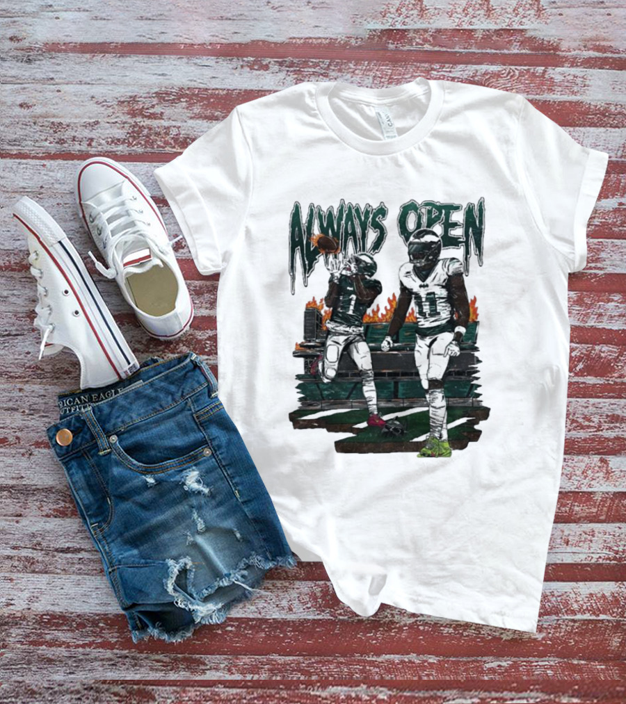 Jalen Hurts AJ Brown Always Open Football Iconic Play T-Shirt