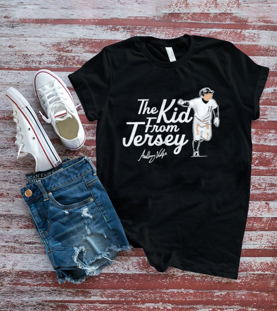 Anthony Volpe The Kid From Jersey Baseball Icon Signature T-Shirt
