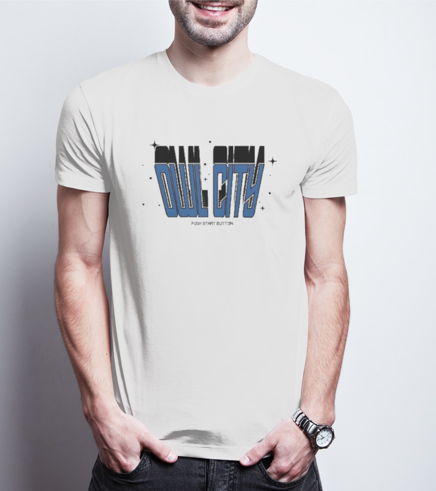 Owl City Push Start Button Retro Game T-Shirt