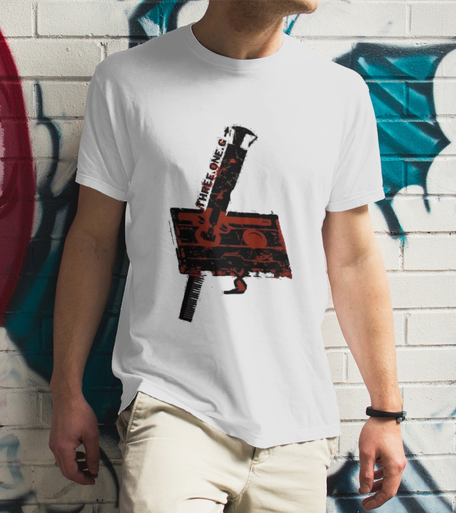 Three One G Records Sound Style Violence Cassette Gun Combination T-Shirt