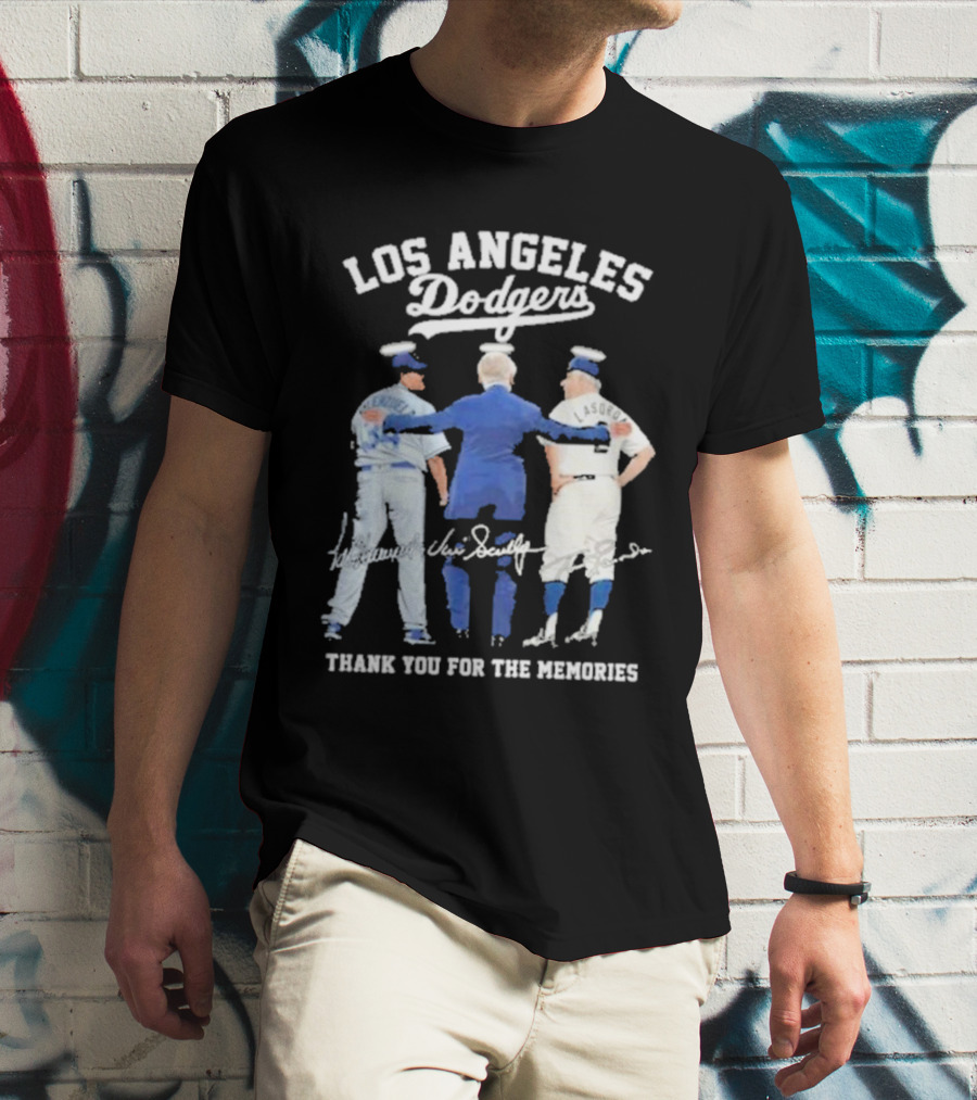 Los Angeles Dodgers Valenzuela Lasorda Thank You For The Memories T-Shirt