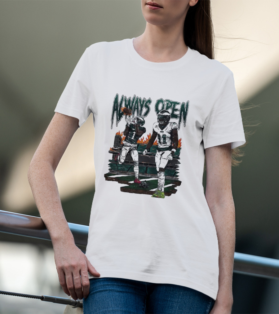 Always Open Jalen Hurts AJ Brown Football Duo T-Shirt