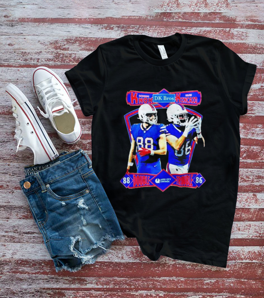 Knox DK Bros Kincaid Double Trouble 88 86 Bills Vintage T-Shirt