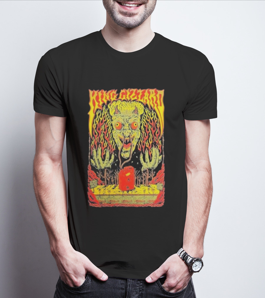 King Gizzard Monster Illustration In Paso Robles CA November 3 T-Shirt