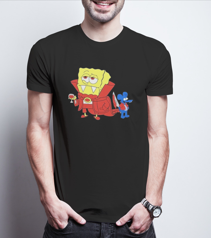 Double’S Bobsferatu SpongeBob Vampire Simpsons Möbius T-Shirt