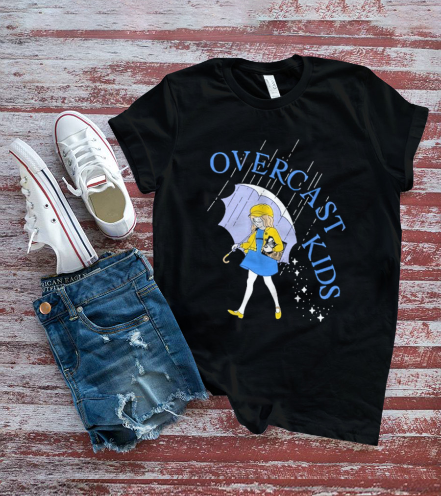 Overcast Kids Under Umbrella T-Shirt