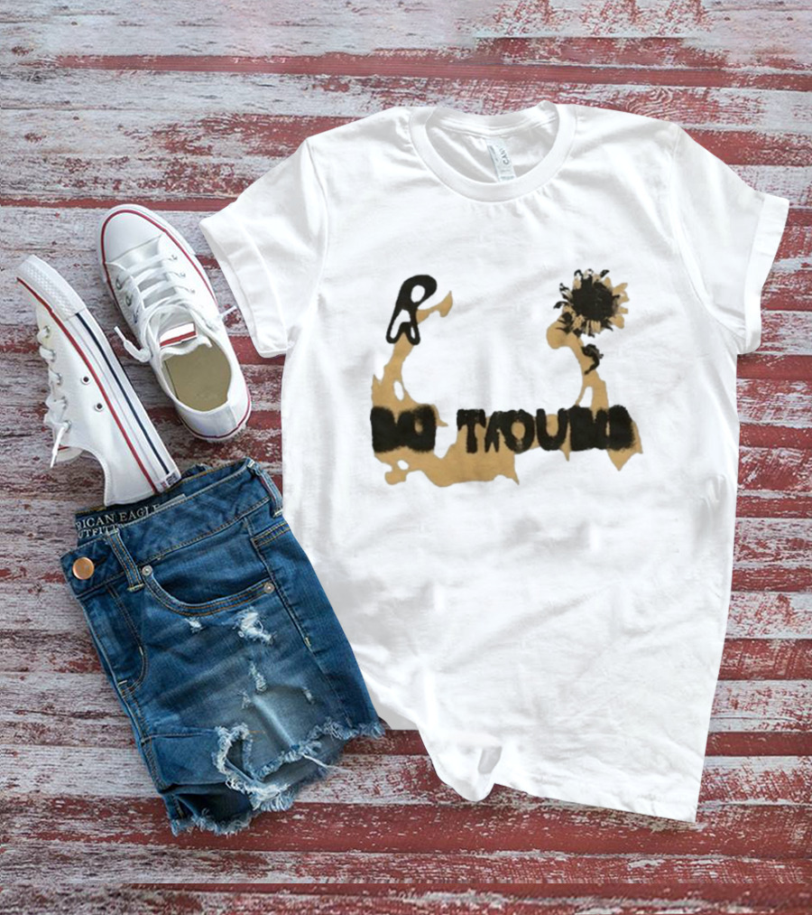 Big Trouble Beige Sunflower T-Shirt