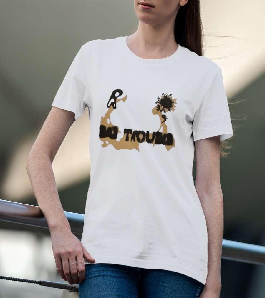 Big Trouble Beige Sunflower T-Shirt