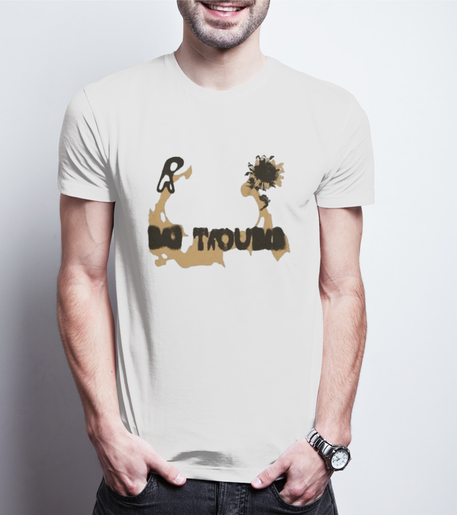 Big Trouble Beige Sunflower T-Shirt