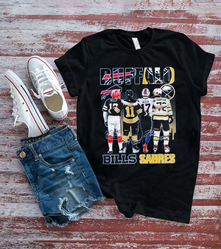 BUFFALO BILLS SABRES KELLY ALLEN THOMPSON T-Shirt