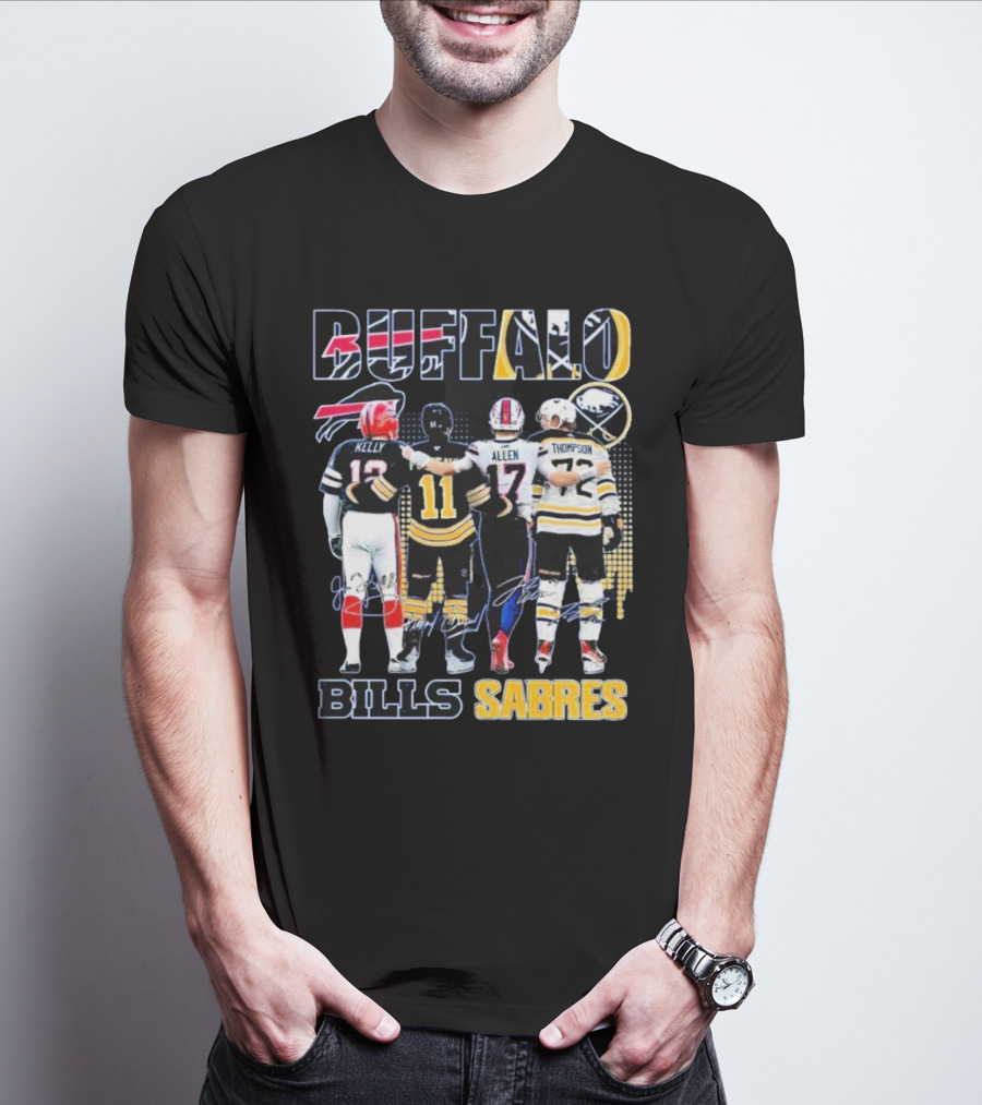 BUFFALO BILLS SABRES KELLY ALLEN THOMPSON T-Shirt