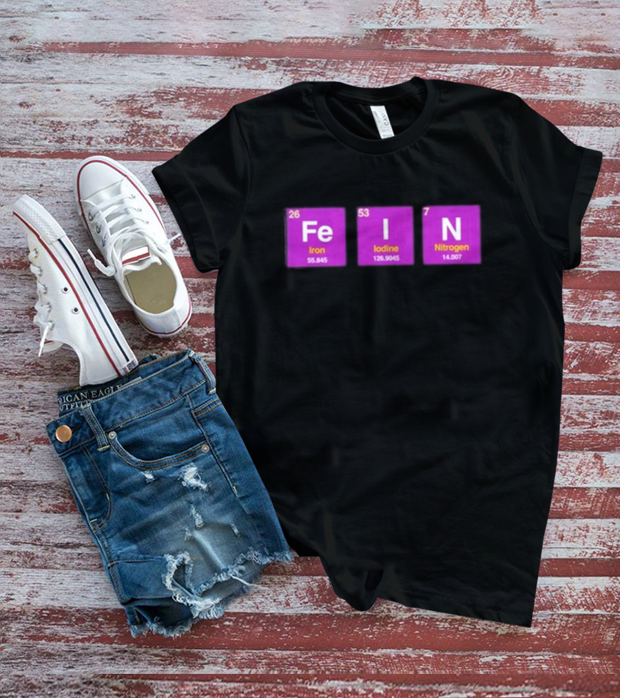 Funny Ahh Tees Iron Iodine Nitrogen Elements T-Shirt
