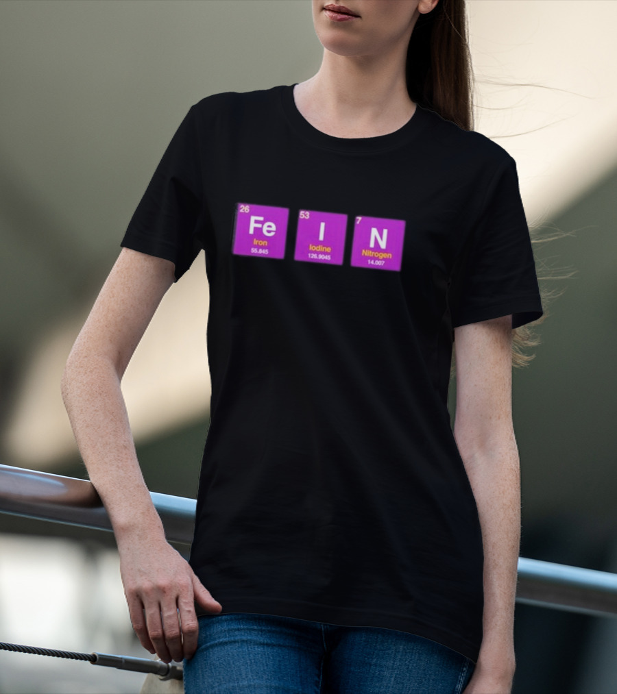 Funny Ahh Tees Iron Iodine Nitrogen Elements T-Shirt