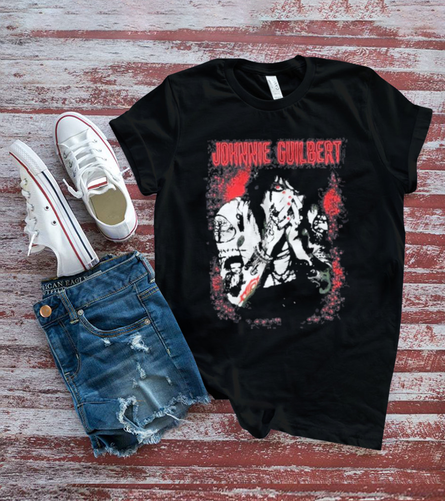 Johnnie Guilbert Red And Black Artistic Tattoo T-Shirt