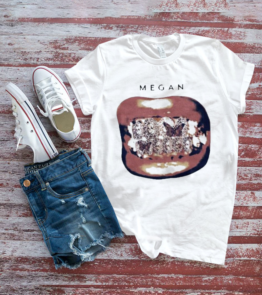 Megan Act II Grillz Diamond Bling Teeth T-Shirt