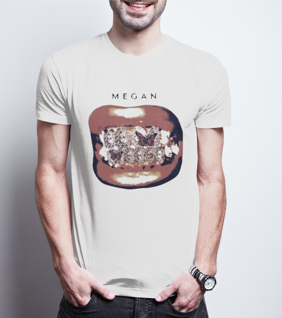 Megan Act II Grillz Diamond Bling Teeth T-Shirt