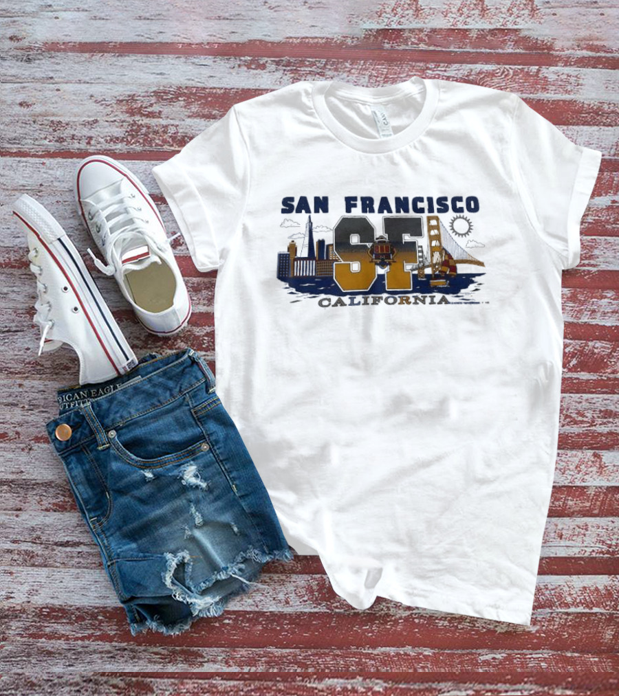San Francisco SF Stedman California Golden Gate Skyline T-Shirt
