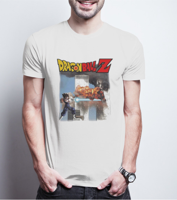 Dragon Ball Z Vegito 9/11 Twin Towers Controversial Image T-Shirt