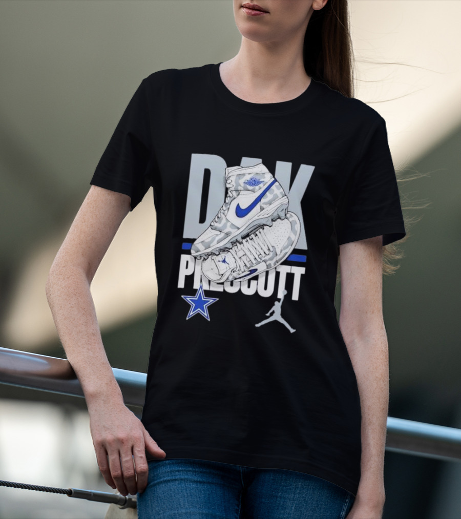 Dak Prescott Youth Jordan Brand Dallas Cowboys Kicks With Iconic T-Shirt
