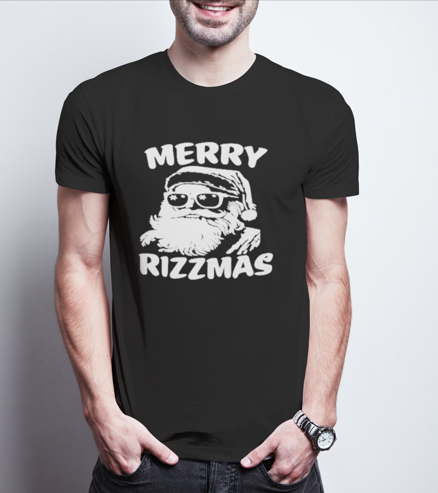 Blake Grupe Merry Rizzmas Santa With Sunglasses T-Shirt