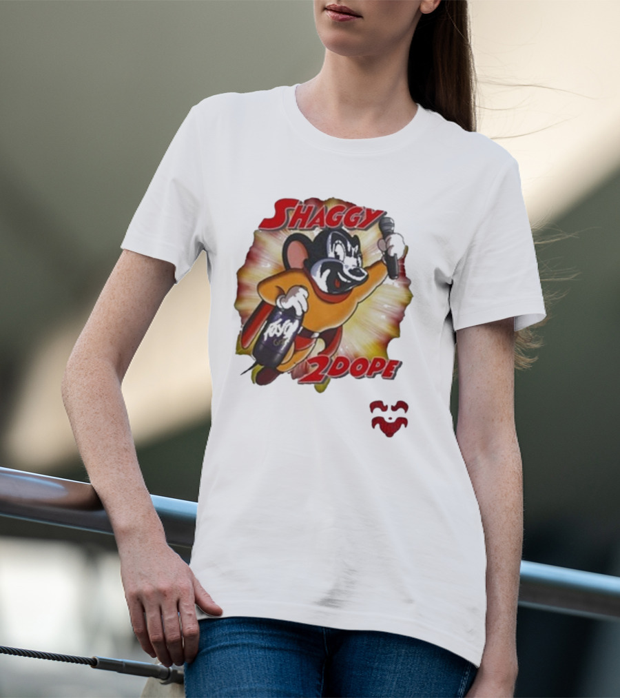 Shaggy 2 Dope Mighty Mouse Microphone Burst T-Shirt