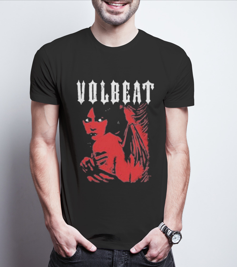 VOLBEAT Heaven Nor Hell Red Demon Angel T-Shirt