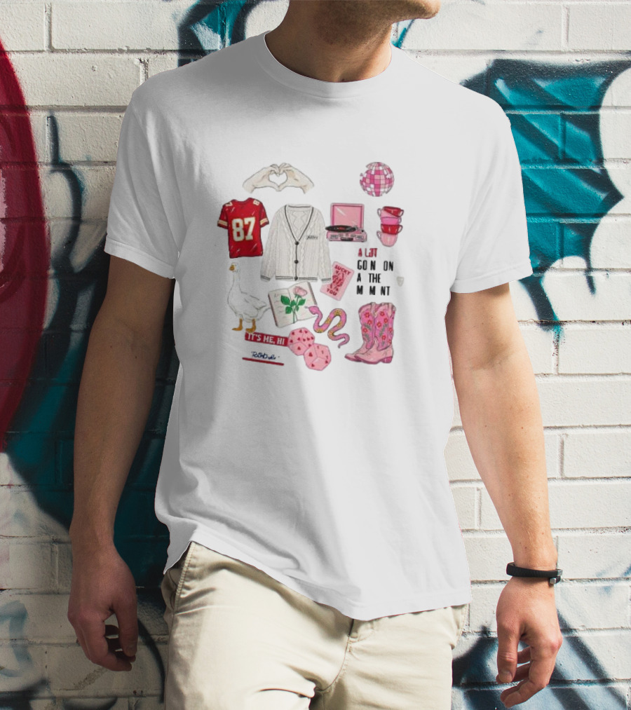 A Lot Going On At The Moment Stickers 87 It's Me Hi Snake Disco Cowboy Boots T-Shirt
