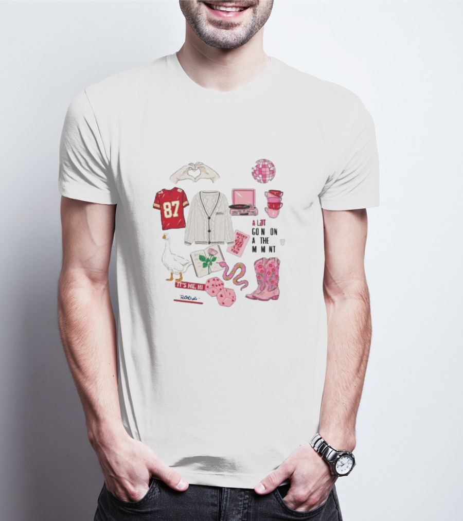 A Lot Going On At The Moment Stickers 87 It's Me Hi Snake Disco Cowboy Boots T-Shirt