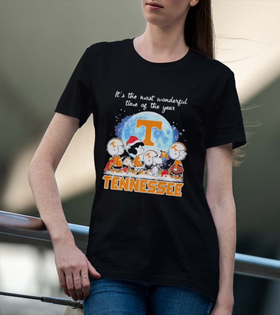 It's The Most Wonderful Time Of The Year Tennessee Volunteers Peanuts Football T-Shirt