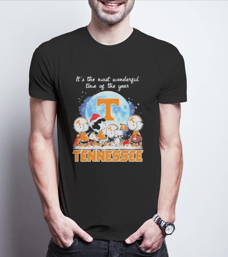 It's The Most Wonderful Time Of The Year Tennessee Volunteers Peanuts Football T-Shirt
