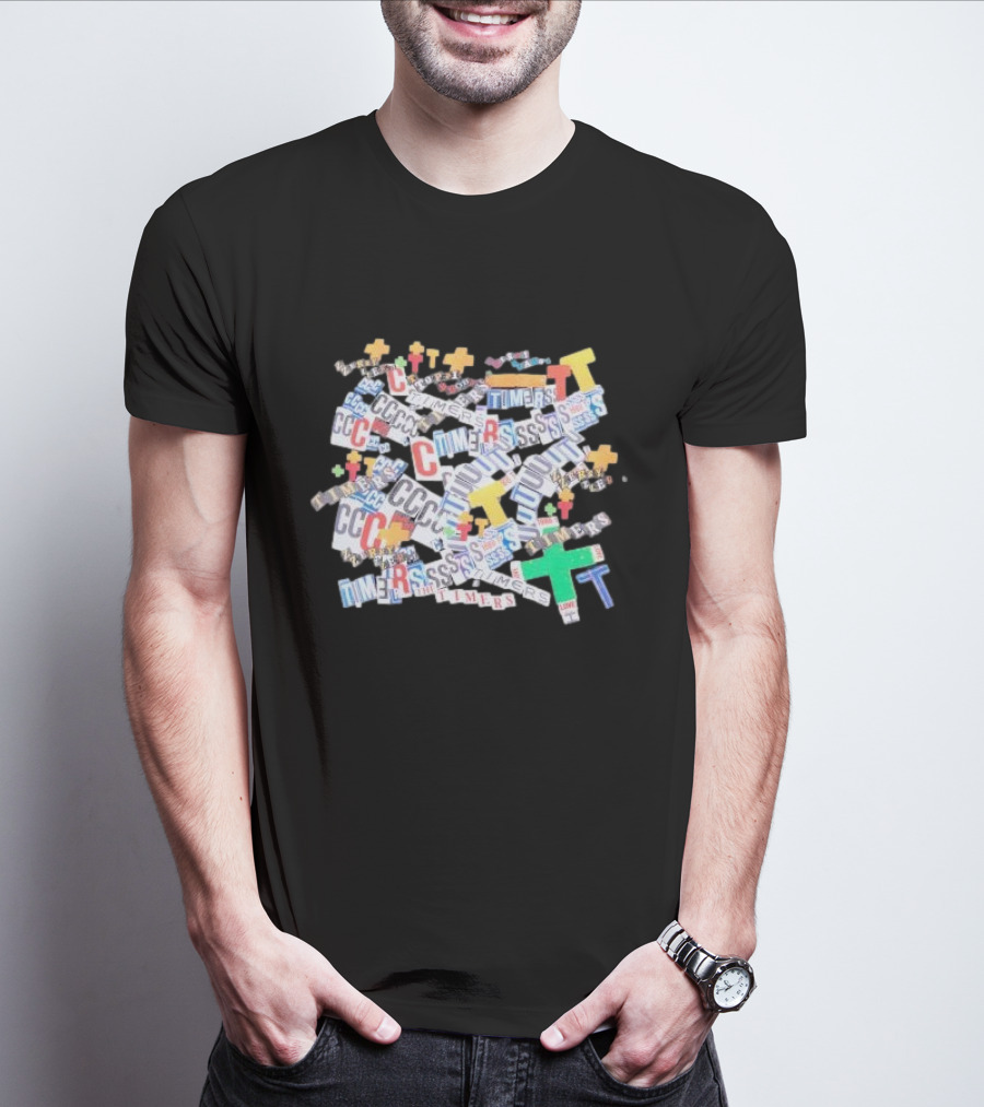 Neighborhood Nh X The Timers Collage Of Letters And Symbols T-Shirt