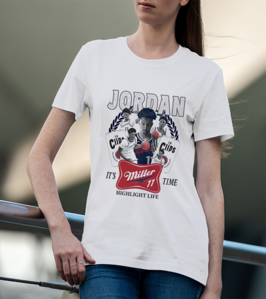 Jordan LA Clips Highlight Life Miller Time 11 T-Shirt