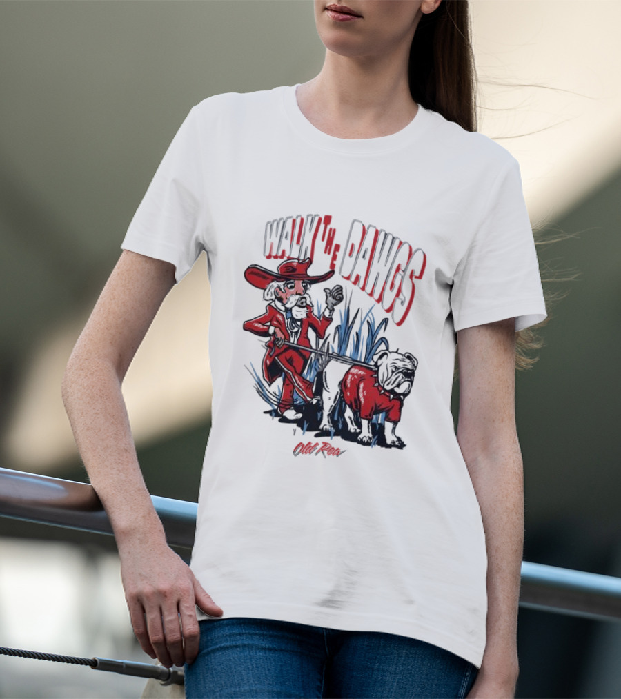 Walk The Dawgs Old Row Bulldog Cowboy T-Shirt