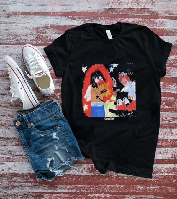 Gigi Goodtalk Skaiwater Artwork With Stars And Cartoon Figures T-Shirt