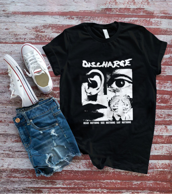Discharge Hear Nothing See Nothing Say Nothing Band Iconic T-Shirt
