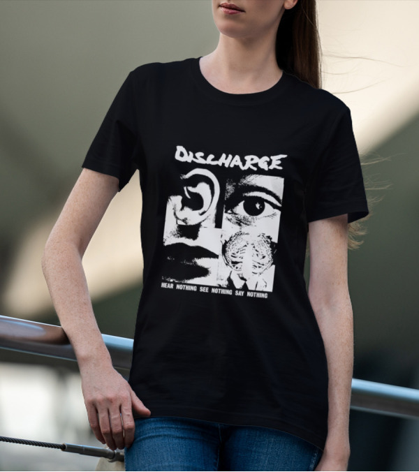 Discharge Hear Nothing See Nothing Say Nothing Band Iconic T-Shirt