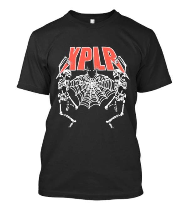 XPLR Dancing Skeletons By Sam And Colby With Spider Web T-Shirt