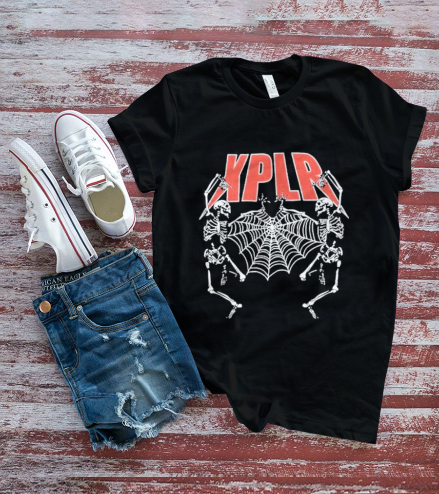 XPLR Dancing Skeletons By Sam And Colby With Spider Web T-Shirt