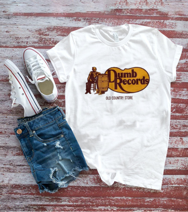 Dumb Records Old Country Store Barrel And Seated Figure T-Shirt