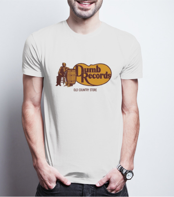 Dumb Records Old Country Store Barrel And Seated Figure T-Shirt