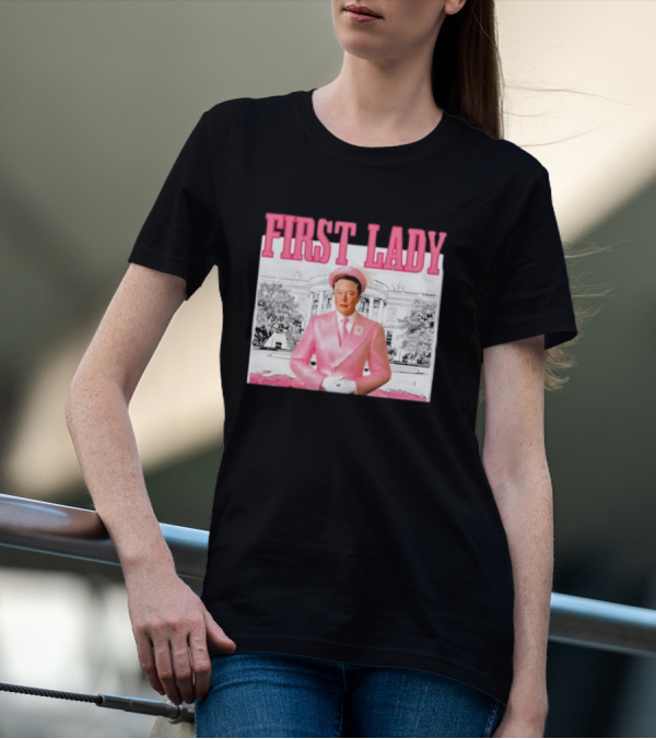 Mitali Parmar2 Elon Musk Pink First Lady White House T-Shirt