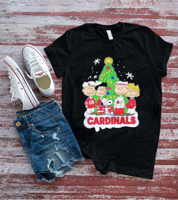Arizona Cardinals Snoopy Christmas Peanuts Characters Cardinals Fans T-Shirt