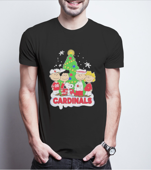 Arizona Cardinals Snoopy Christmas Peanuts Characters Cardinals Fans T-Shirt