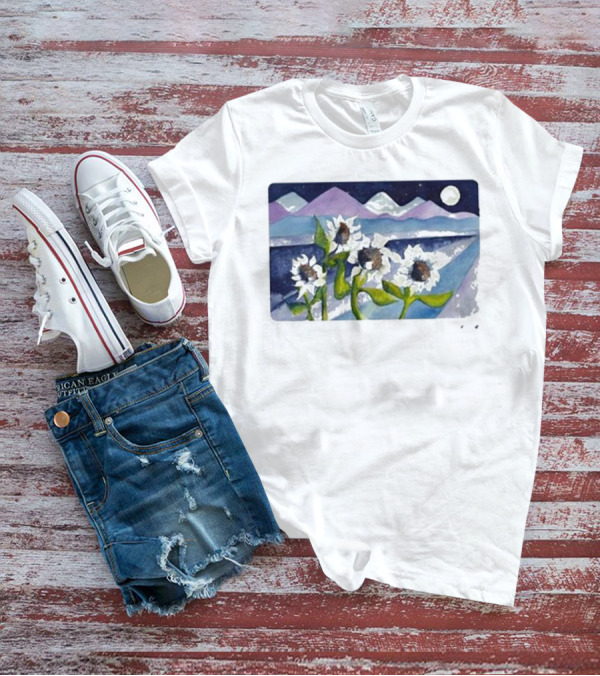 Sunflowers Under Starry Mountain Night - Big Thief Mema Mooowers T-Shirt
